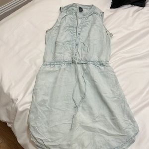 Jean Gap Dress with Drawstring